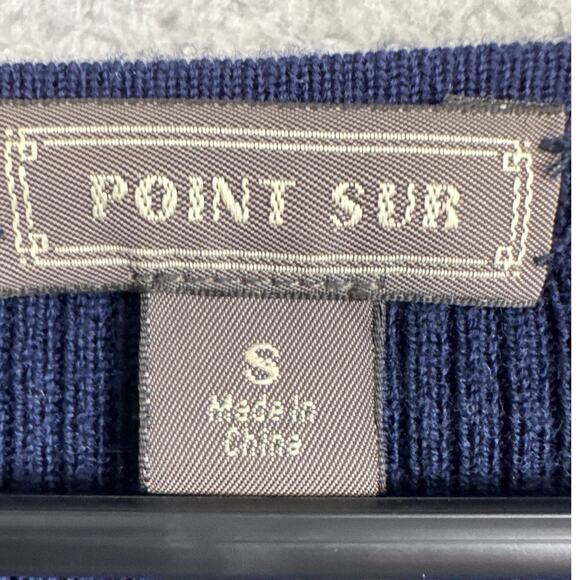 Point Sur Women's Ribbed Sweater Wool Blend Flutter Sleeve Size S Flattering Cut - Picture 5 of 7